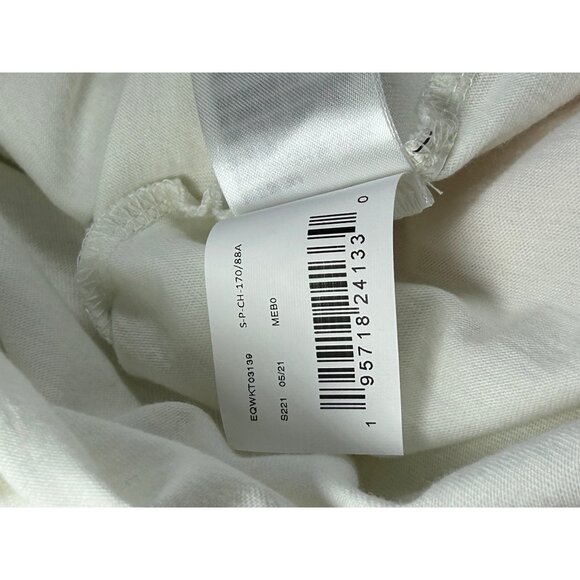 QUIKSILVER Cold Waves Crop Tee Sz  S White Pink Colorblock Logo Organic Cotton - Picture 15 of 16